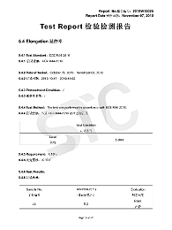 座椅安全带延伸率符合测试报告