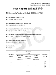 织带阻燃测试（水平测试）符合报告